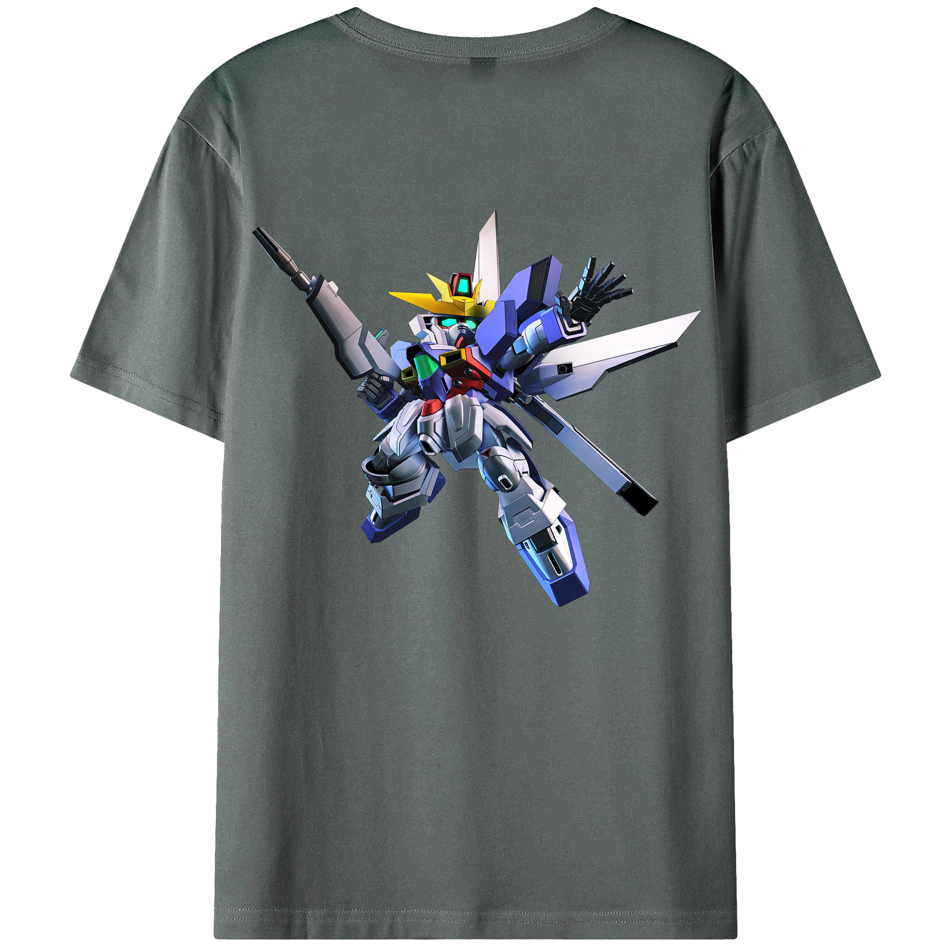 （画像用） 機動戦士ガンダム Mobile Suit Gundam 綿100％半袖Tシャツ（背面プリント）